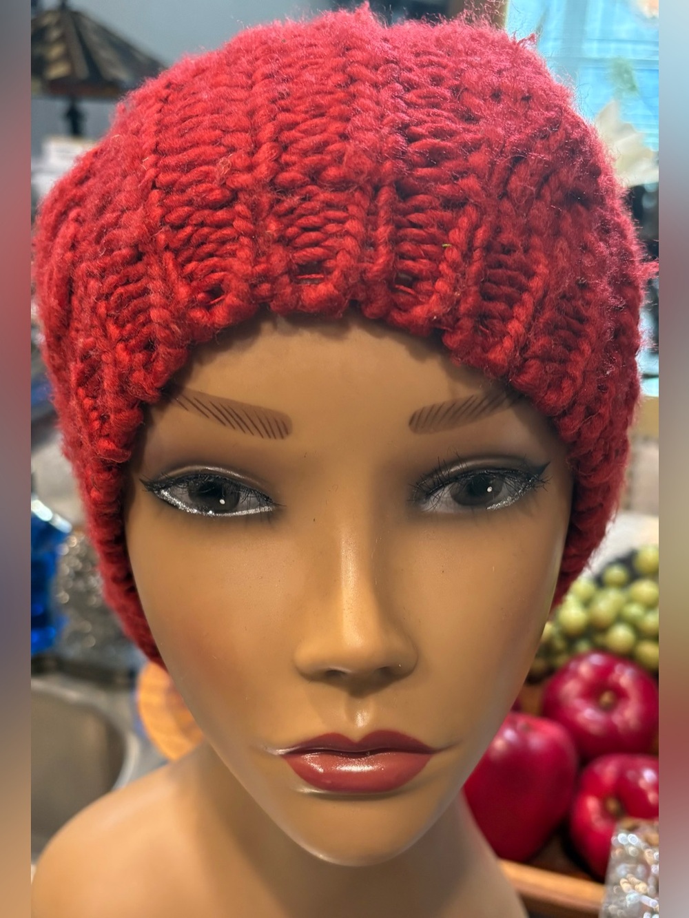 Soft Knit Red Beanie Hat